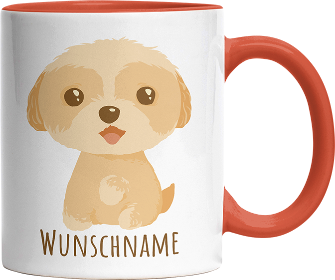 Maltipoo Personalisierbar Name Witzige Orange Tasse kaufen Geschenk