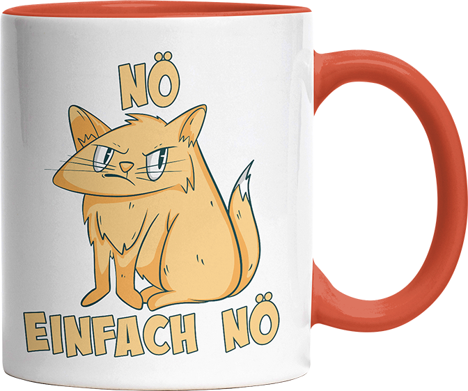 Nö Einfach Nö Katze 2 Witzige Orange Tasse kaufen Geschenk