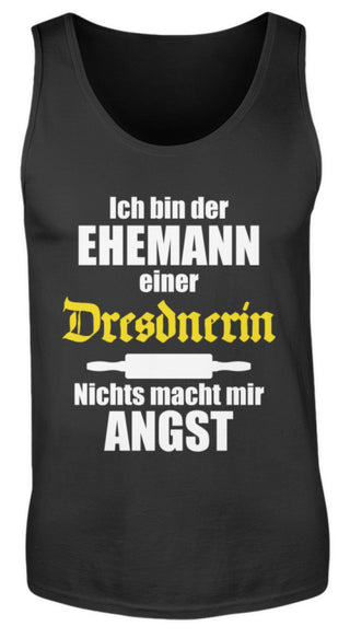 Lustiger Spruch | Ehemann einer Dresdnerin | Herren Tank Top in Black in Größe S