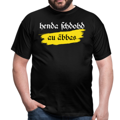 henda schdohd au äbbas | Männer T-Shirt - Schwarz