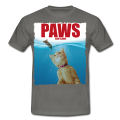 Paws Katzen Parodie | Männer T-Shirt - Graphit