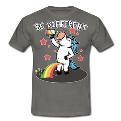 Be Different Pinkelndes Einhorn | Männer T-Shirt - Graphit