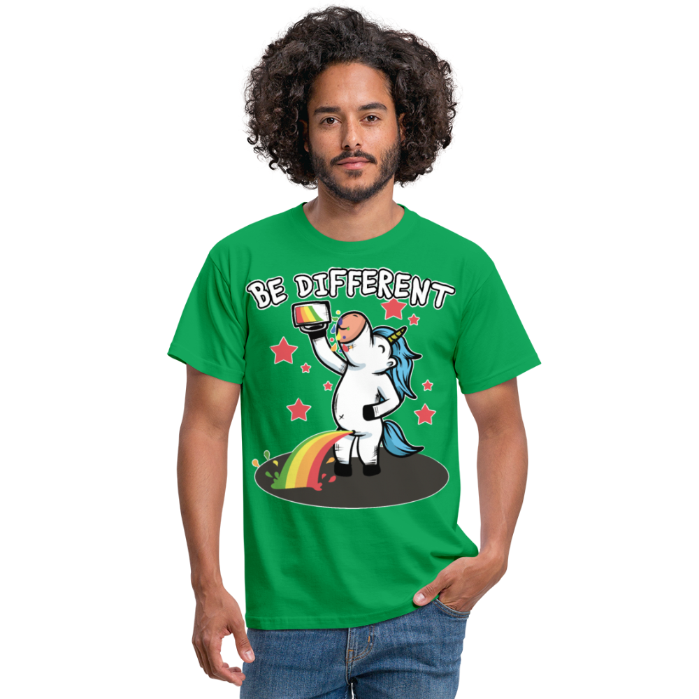 Be Different Pinkelndes Einhorn | Männer T-Shirt - Kelly Green