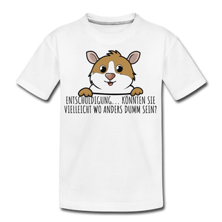 Freches Meerschweinchen | Teenager Premium Bio T-Shirt - Weiß