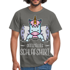 Offizielles Schlafshirt Einhorn | Männer T-Shirt - Graphit