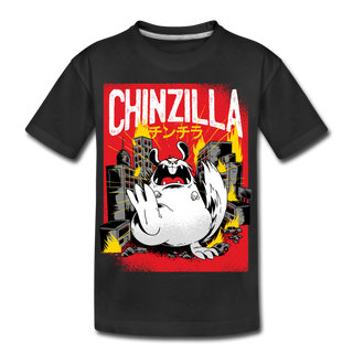 Chinzilla | Teenager Premium T-Shirt - Schwarz