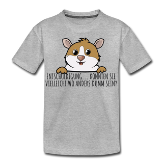 Freches Meerschweinchen | Teenager Premium T-Shirt - Grau meliert