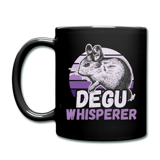 Degu Whisperer | Tasse einfarbig - Schwarz