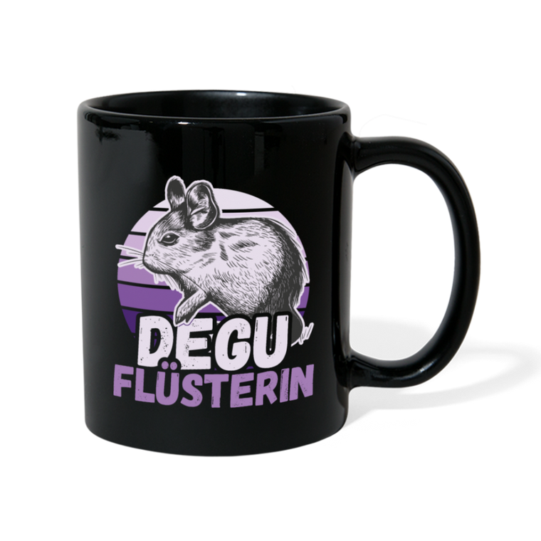 Degu Flüsterin | Tasse einfarbig - Schwarz