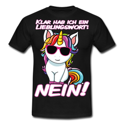 Lieblingswort Nein! | Männer T-Shirt - Schwarz