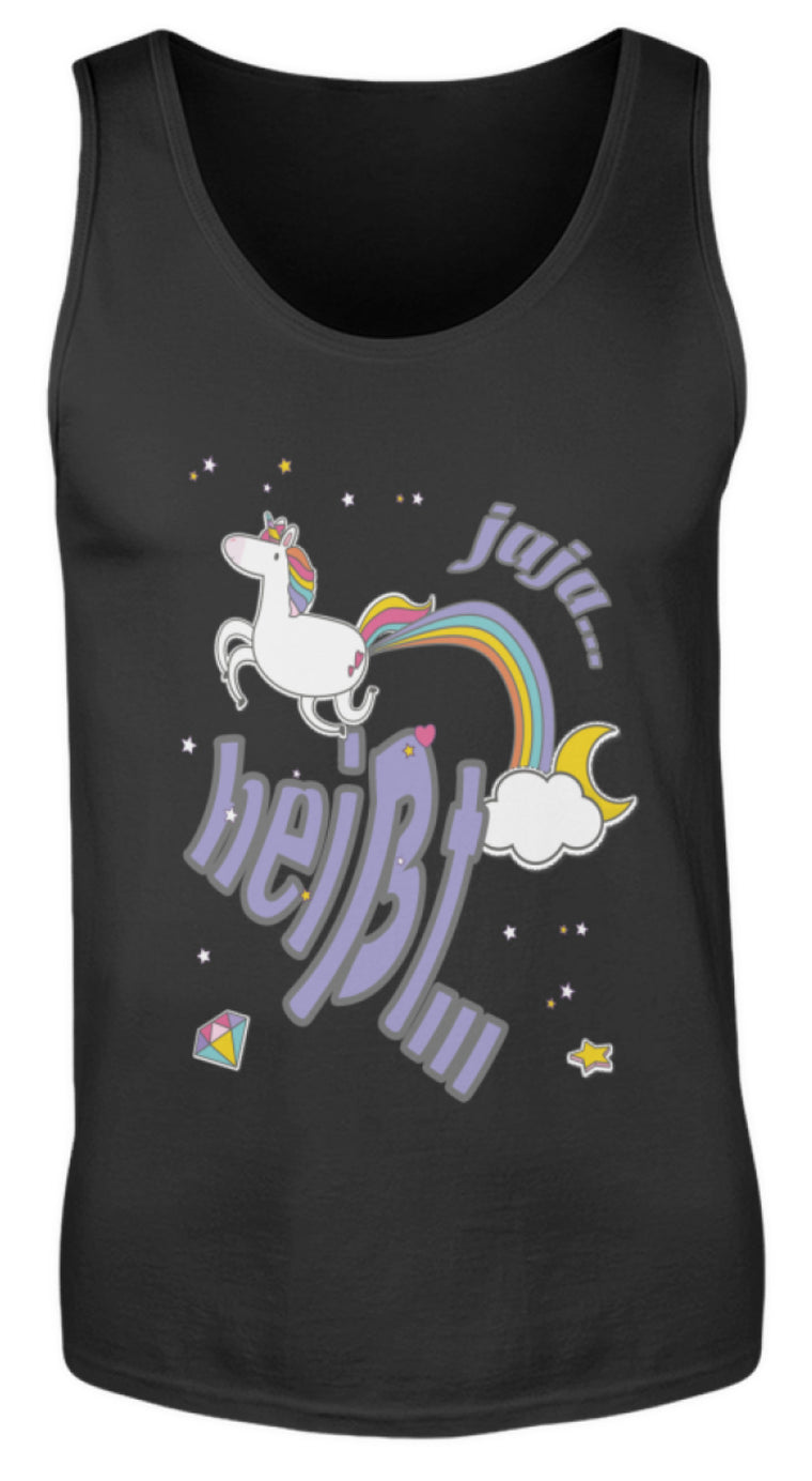 Jaja Einhorn | Cooler Spruch | Herren Tank Top in Black in Größe S