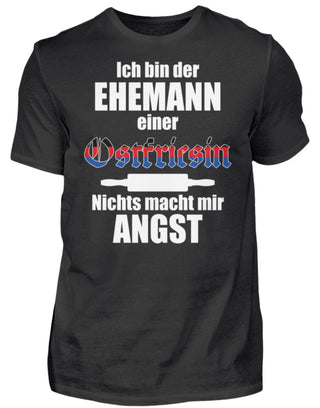 Lustiger Spruch Ehemann einer Ostfriesin | Herren Shirt in Black in Größe S