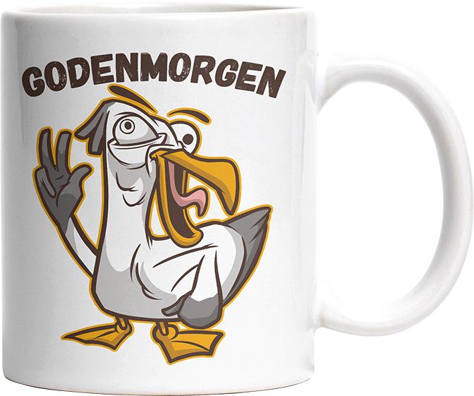 Godenmorgen Plattdeutsch Möwe Witzige Tasse kaufen Geschenk