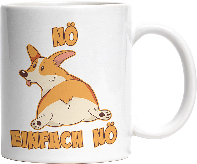 Nö Einfach Nö Corgi zeigt Hintern Witzige Tasse kaufen Geschenk