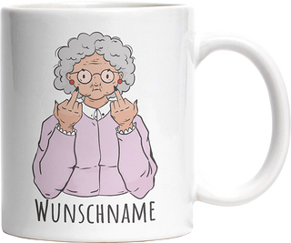 Alte Dame Kaffee Personalisierbar Name Witzige Tasse kaufen Geschenk