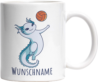 Axolotl Volleyball Kaffee Personalisierbar Name Witzige Tasse kaufen Geschenk