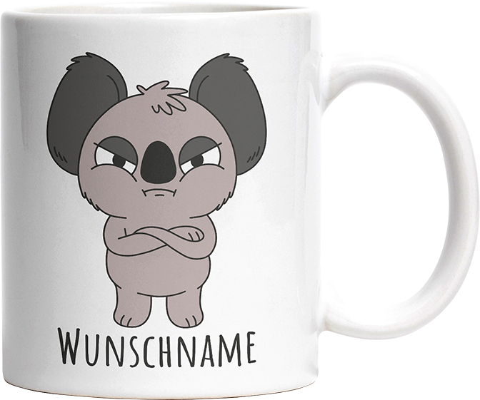 Genervter Koala Personalisierbar Name Witzige Tasse kaufen Geschenk