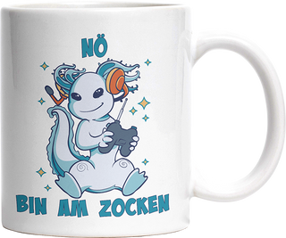 Axolotl Nö bin am zocken Witzige Tasse kaufen Geschenk