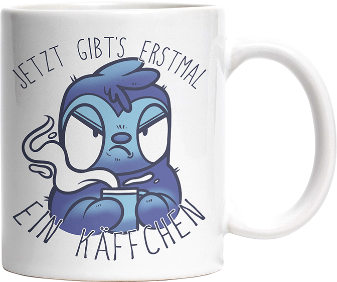 Jetzt gibts erstmal ein Käffchen Faultier 3 Witzige Tasse kaufen Geschenk