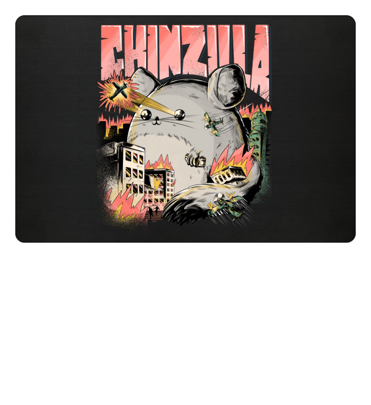 Zeigt funny chinzilla chinchilla owners fussmatte in Farbe Brown